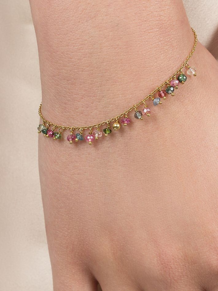 Tourmaline chain bracelet