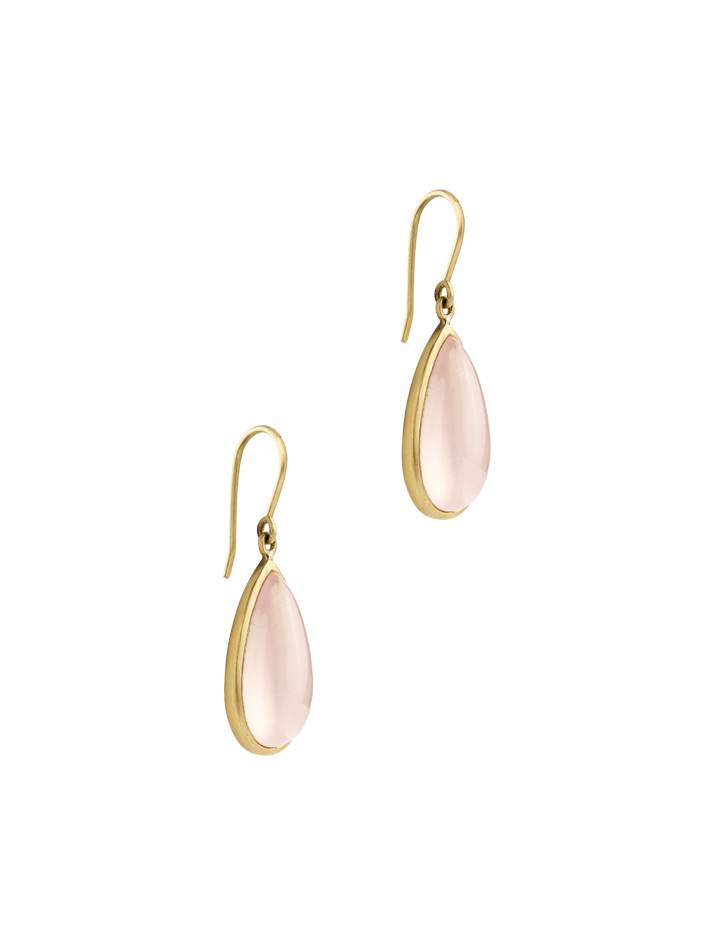 Pink quartz earrings