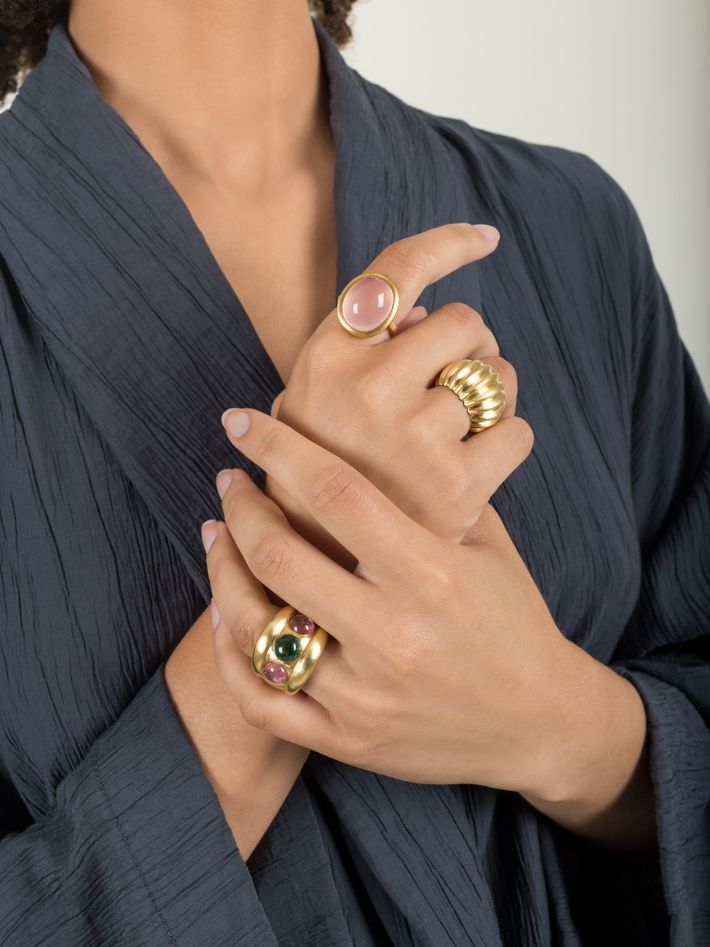 Rose quartz ring