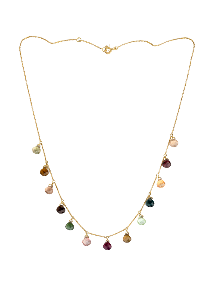 Tourmaline chain necklace