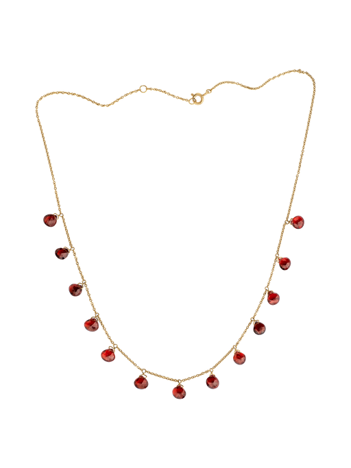 Red garnet chain necklace photo