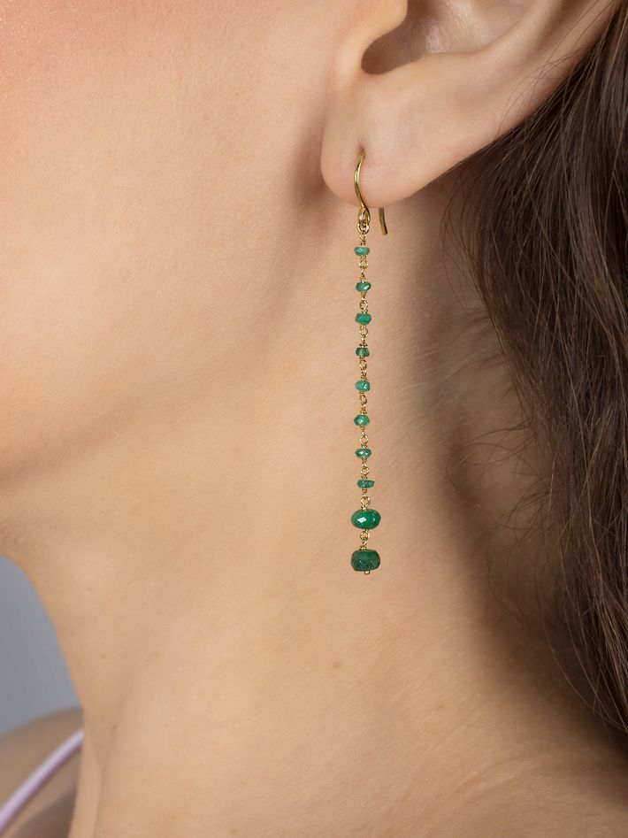 Green sapphire earrings