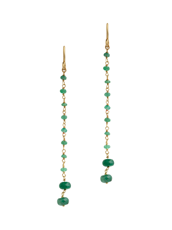 Green sapphire earrings