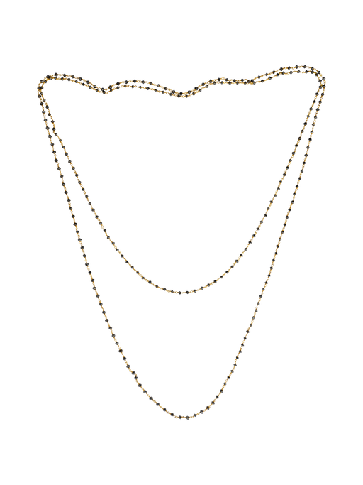 Black diamond long necklace photo