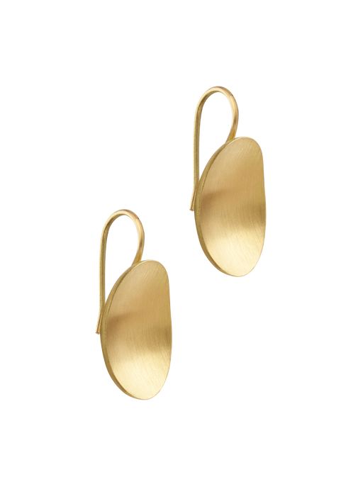 Gold big petal earrings photo