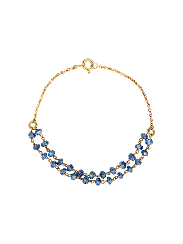 Iolite double chain bracelet