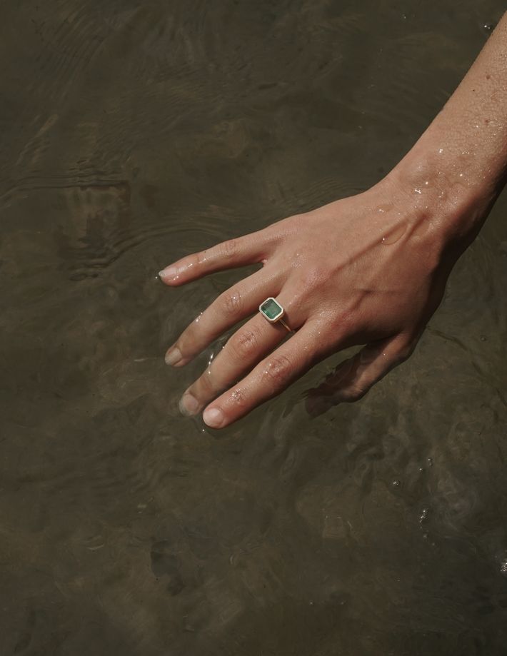 Art deco emerald ring 