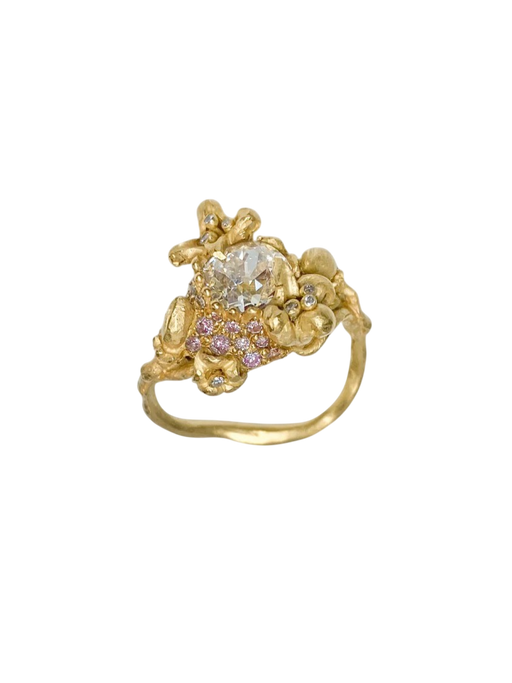 Aloha Ring With White And Pink Diamonds photo
