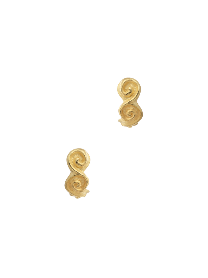 Volute stud earrings