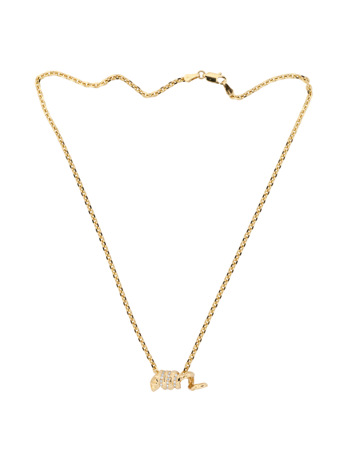Boa diamond spiral small pendant necklace