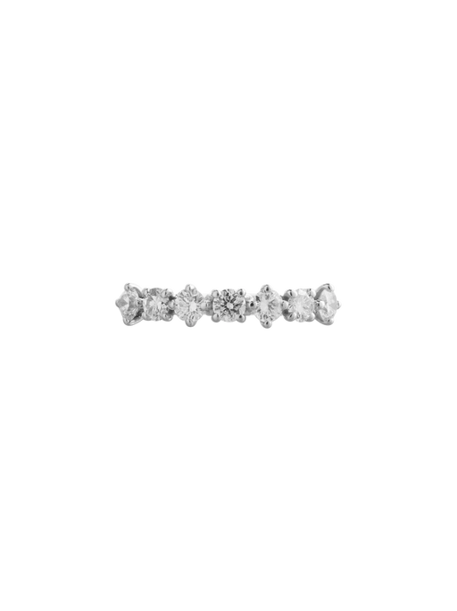 Duo half eternity ring, 3 mm, ~0,70 ct, white photo