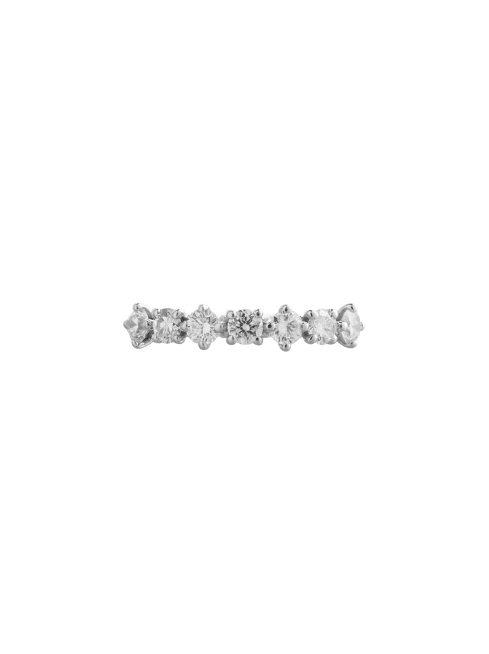 Duo half eternity ring, 3 mm, ~0,70 ct, white