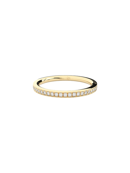 Duo rounded eternity ring, 2 mm, yellow photo