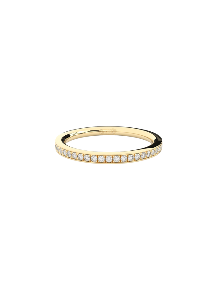 Duo rounded eternity ring, 2 mm, yellow
