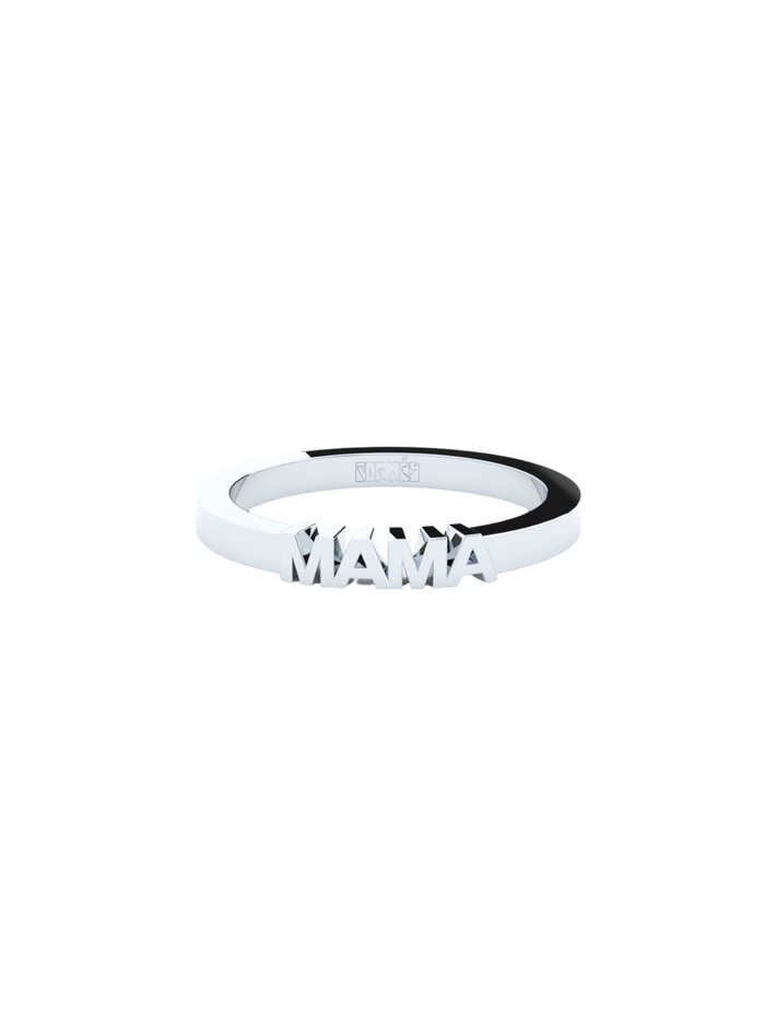 Becoming ring mama, plain, 2,5 mm, white