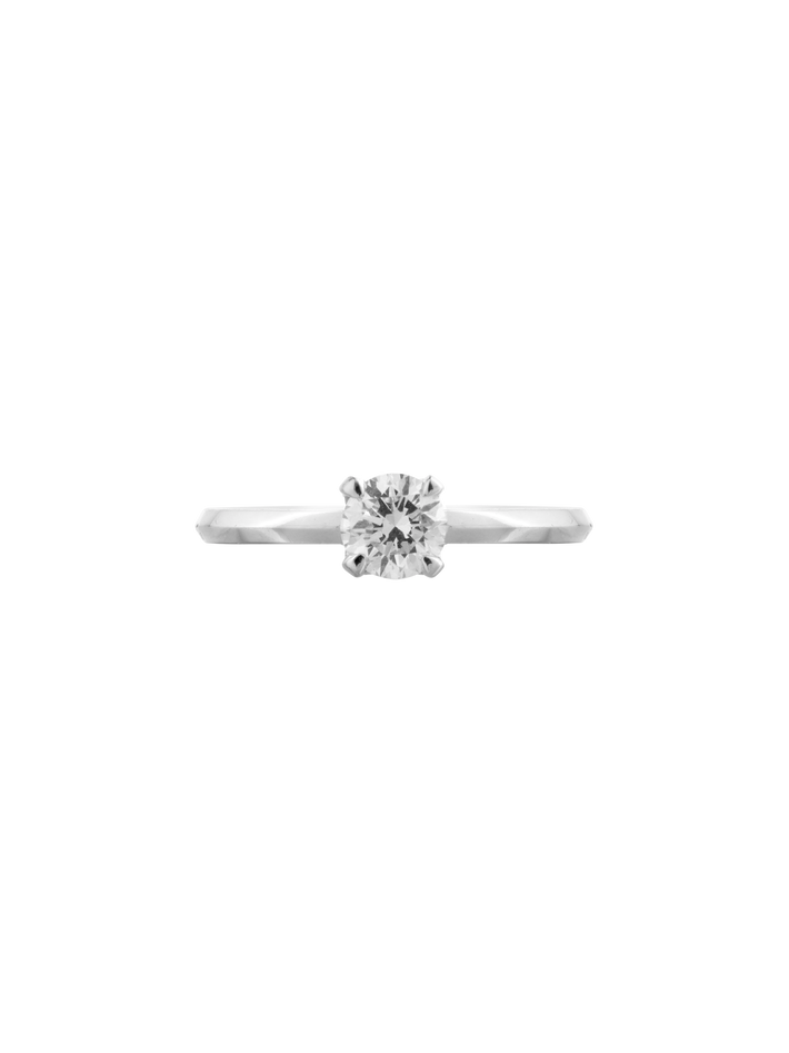 Tiny clash engagement ring, 0,57 ct, white