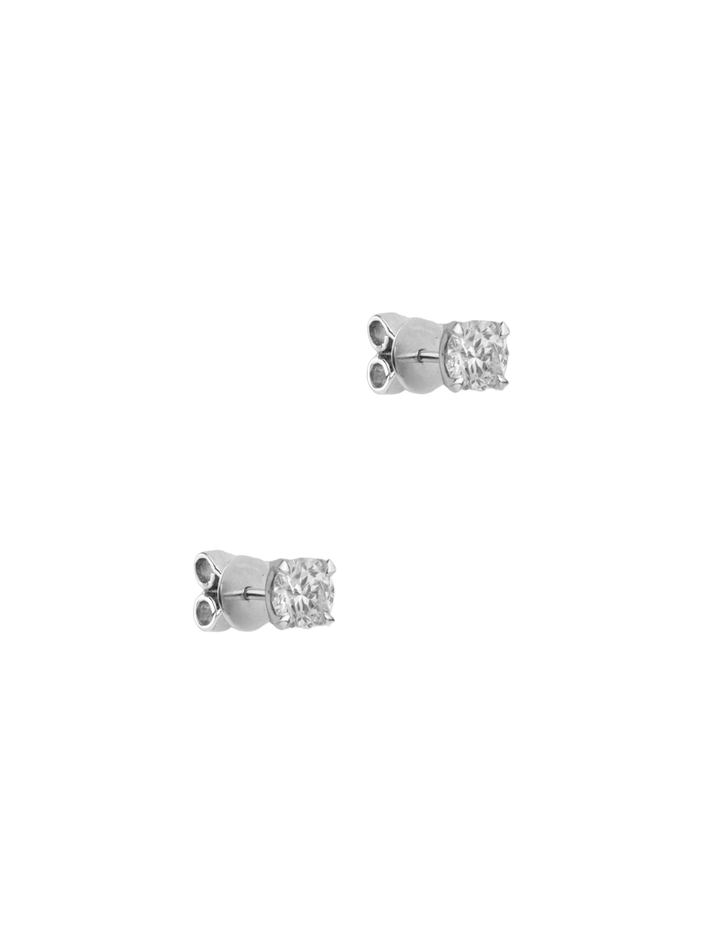 Tiny clash earrings - studs, 1,14 ct total, white