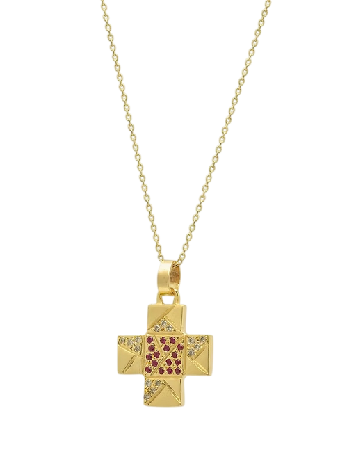 Patchwork Cross Pendant photo
