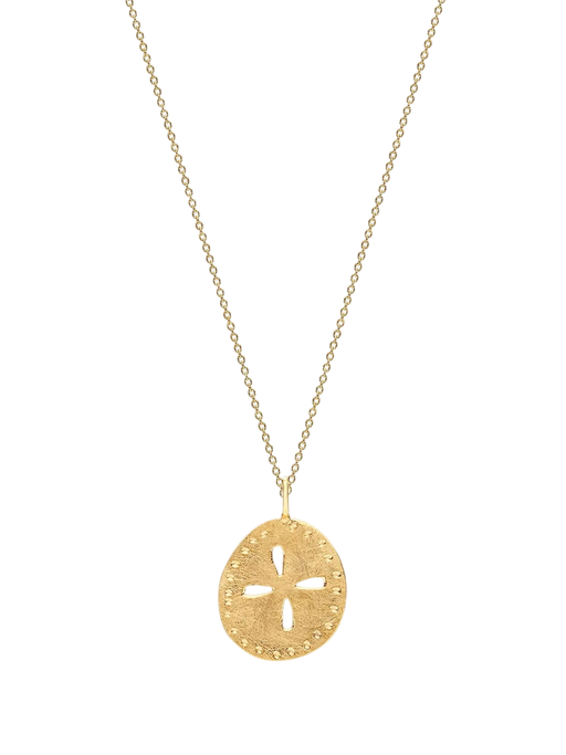 Symbol Plate Cross Flower Pendant photo
