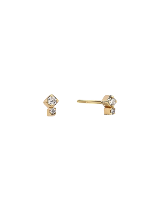 Two Diamonds Stud Earrings photo