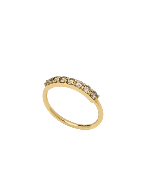 Brown Diamond Line Ring photo