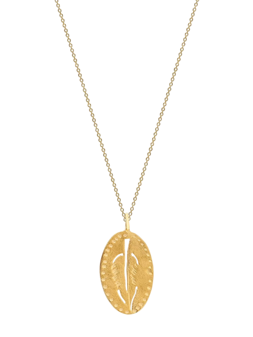 Symbol Plate Feather Pendant photo