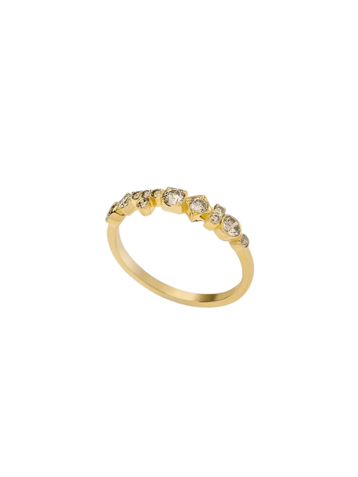 Asymmetrical Brown Diamond Ring photo