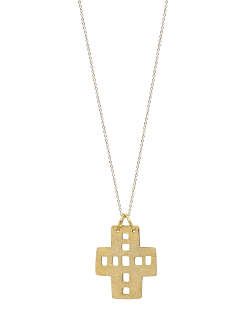 Artisanal Square Cross Pendant photo