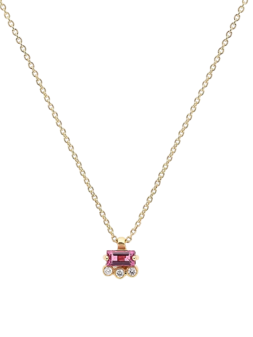 Baguette Tourmaline and Diamond Pendant photo