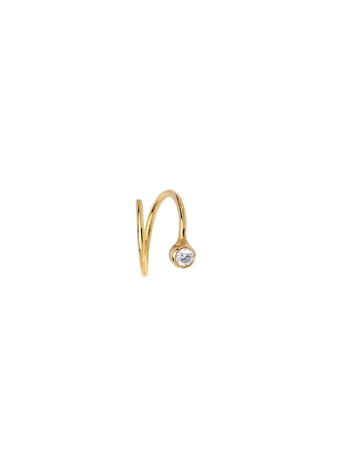White Diamond Spiral Earring photo