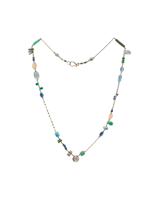 Maxi Blue+Green Rainbow Necklace photo