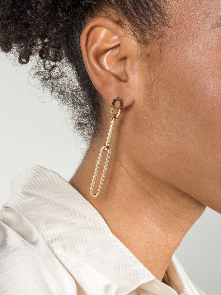 Gaia long link earrings