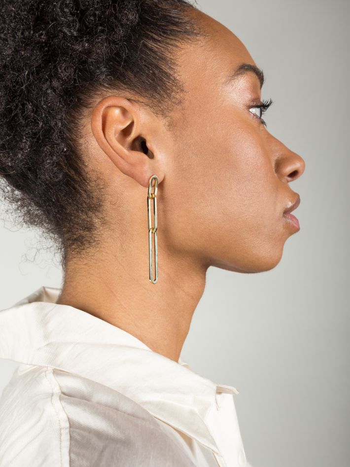 Gaia long link earrings