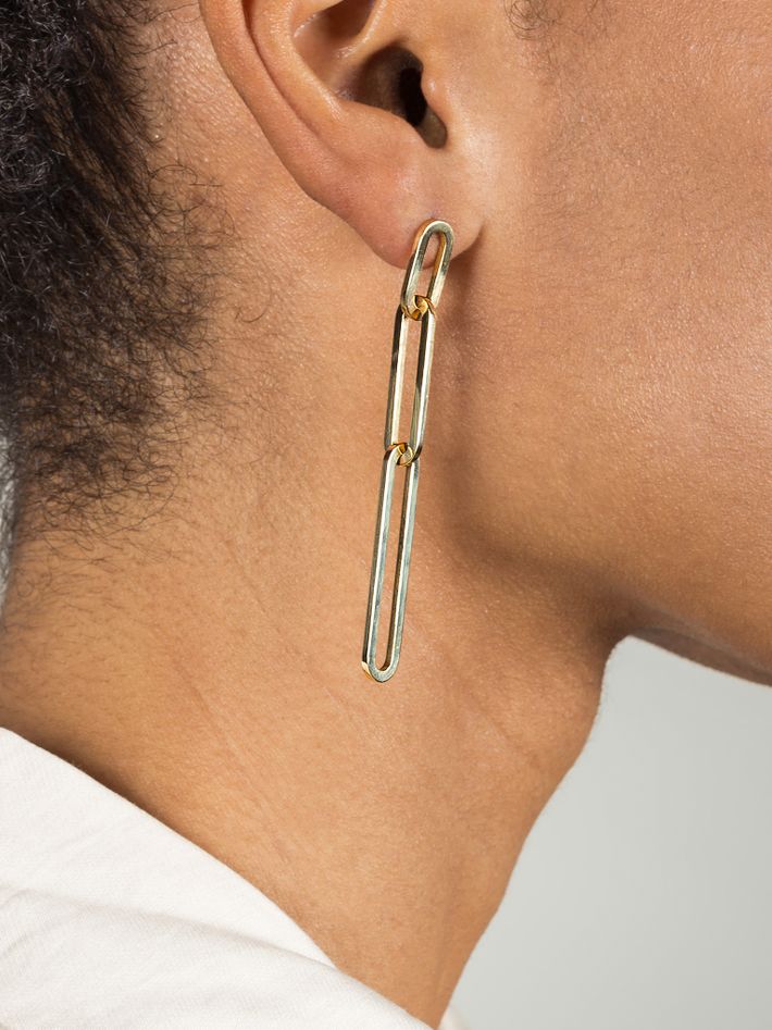 Gaia long link earrings