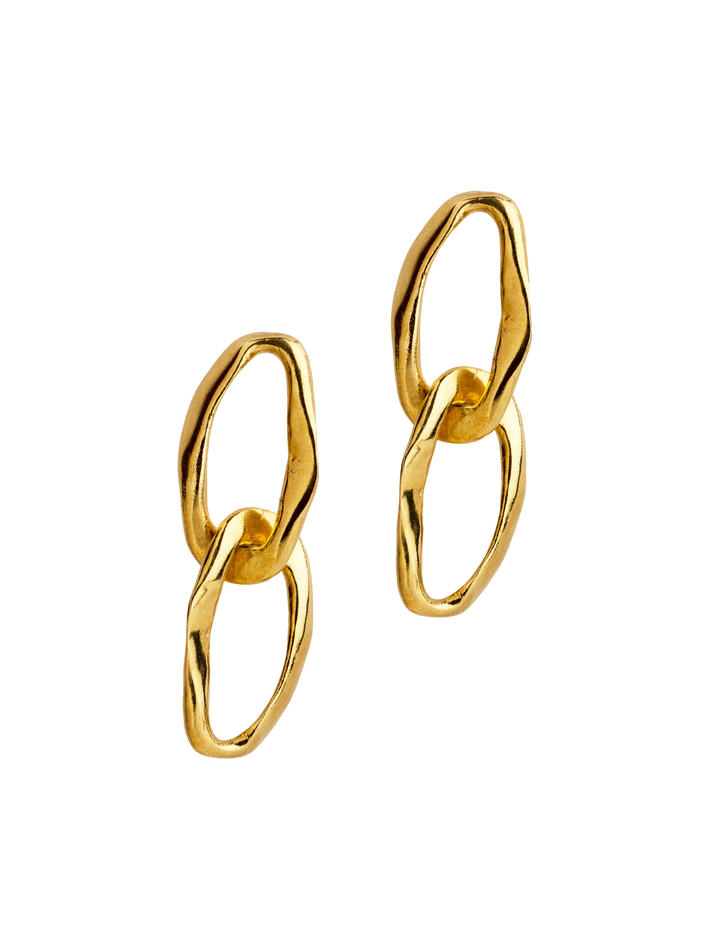 Wave earrings duo gold by Flor Rubaja Jewelry | Finematter