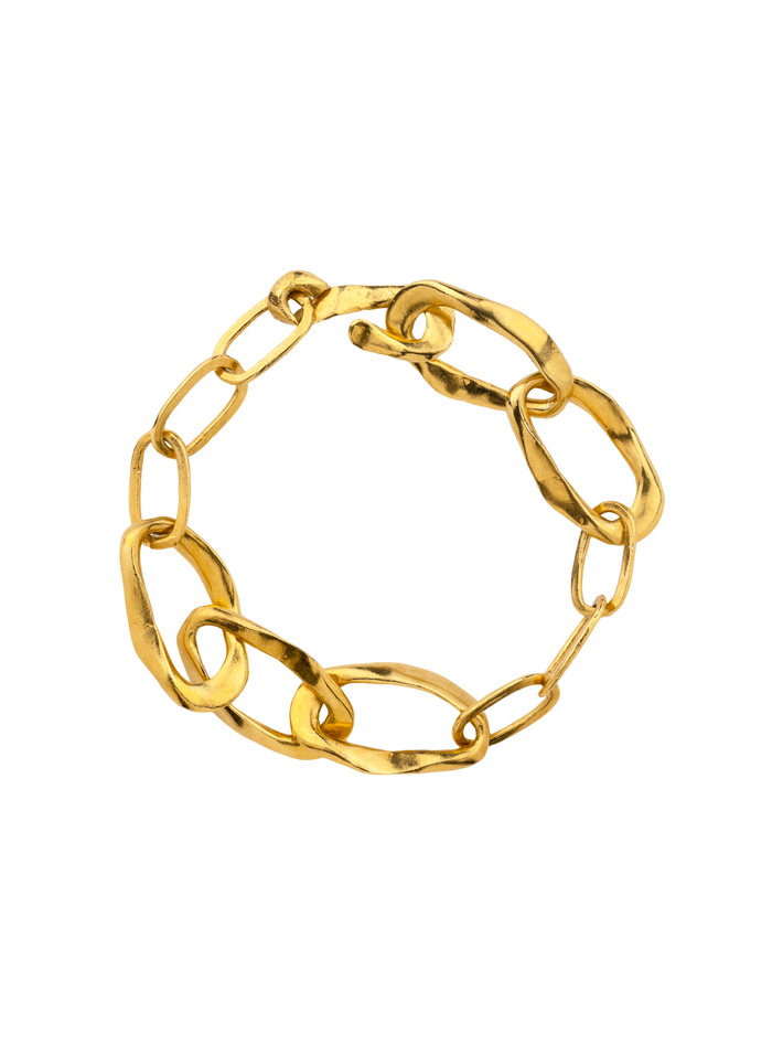 Wave bracelet gold plated