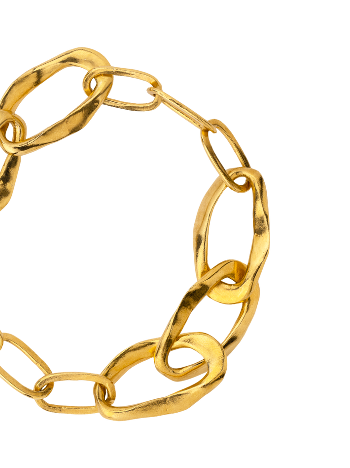 Wave bracelet gold plated