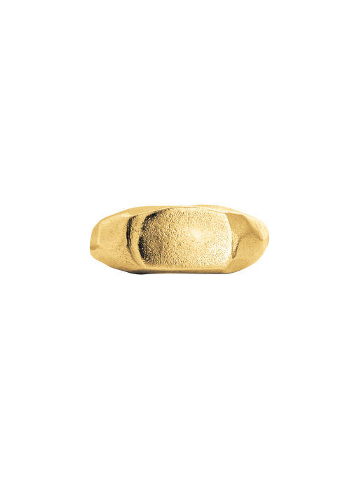 Womens signet ring gold photo