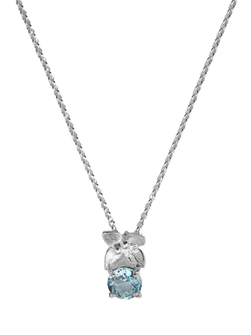 Necklace with flower and topaz photo