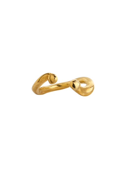 Wave adjustable ring gold photo