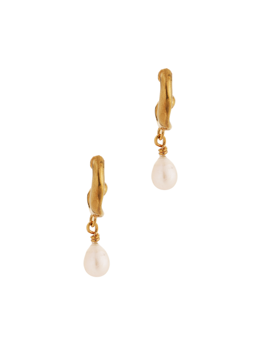 Wave earrings pearls photo
