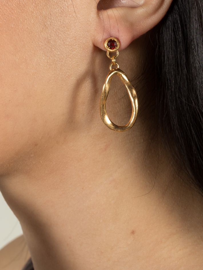 Wave earrings simple gold