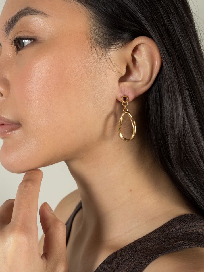 Wave earrings simple gold