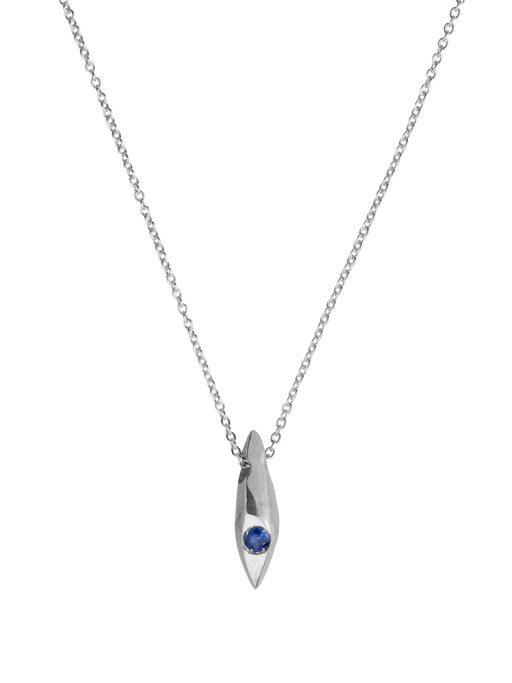 Necklace geometric with sapphire photo