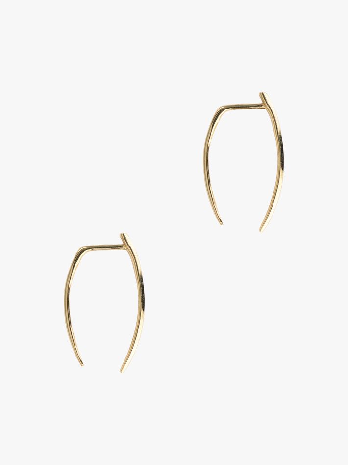 Large infinite tusk earrings