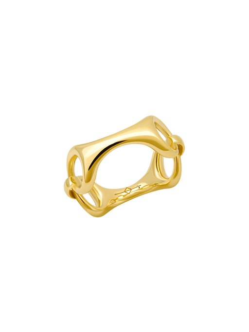 20 mm beam link ring gold vermeil photo