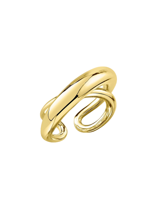 Great twisted ear cuff yellow gold vermeil photo