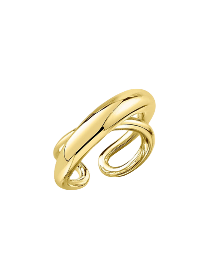 Great twisted ear cuff yellow gold plated