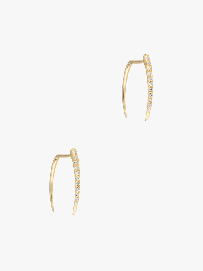 Classic infinite pavé diamond tusk earrings