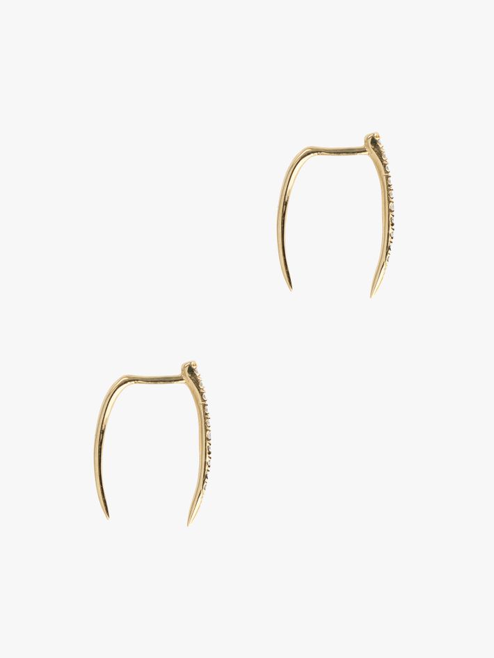 Classic infinite pavé diamond tusk earrings